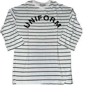 ASOS uniform striped 3/4  sleeve shirt size small